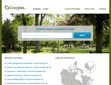 Tablet Screenshot of civicjobs.ca